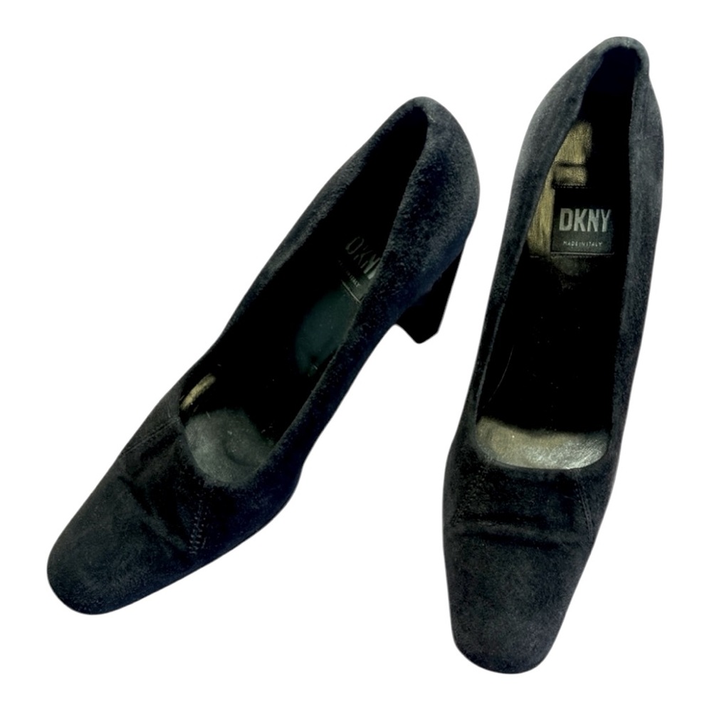 DKNY Vintage Italian ManMade Square Toe Pumps Size 8